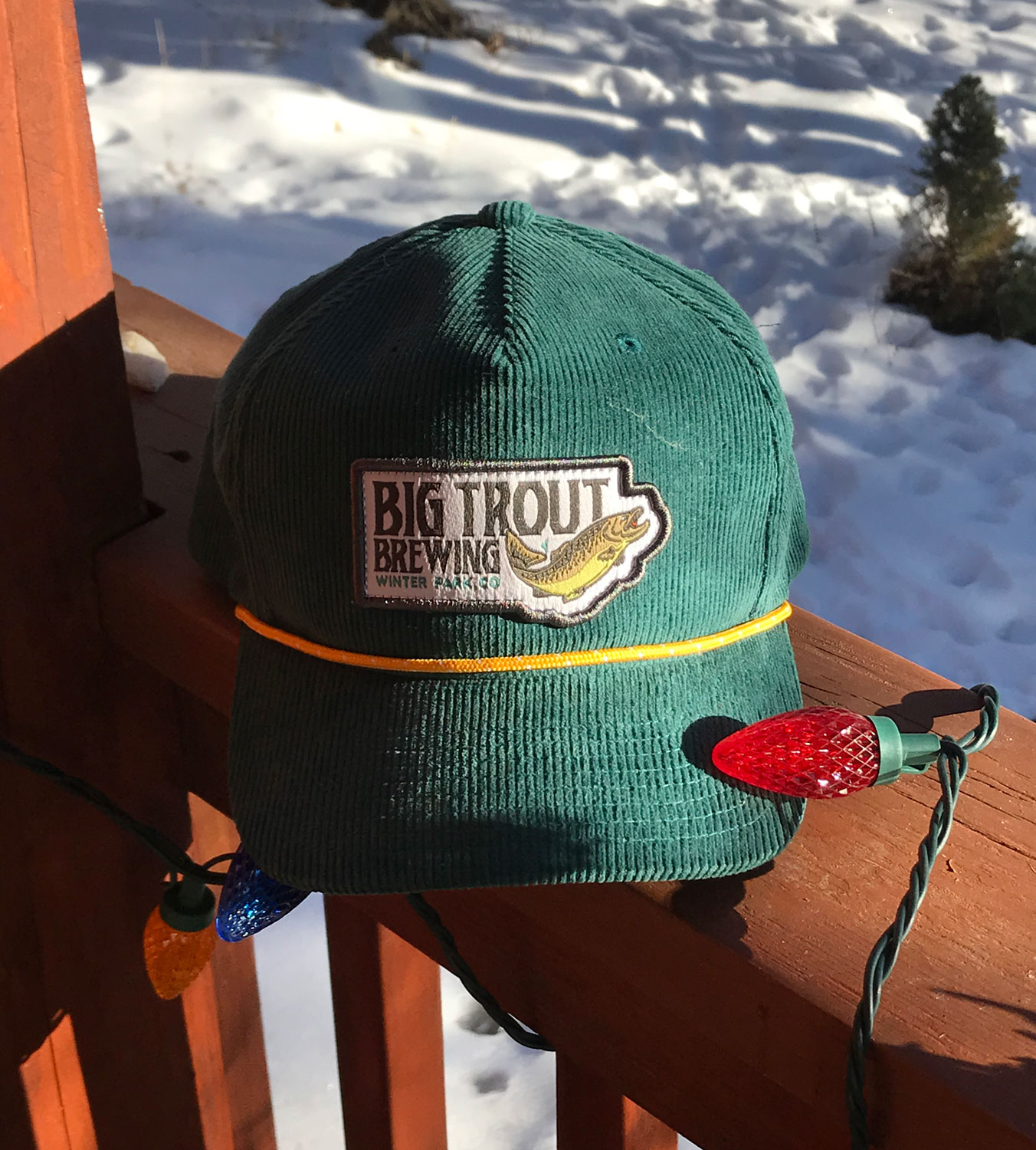 Green Corduroy Grandpa Hat | Big Trout Brewing
