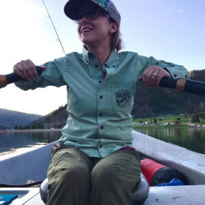 women's fishing shirt from Big Trout Brewery in Winter Park CO